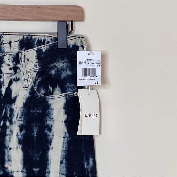 MOTHER Denim The Dazzler Mid-Rise Ankle Tie-Dye Jeans Sz 26 - Picture 5 of 7